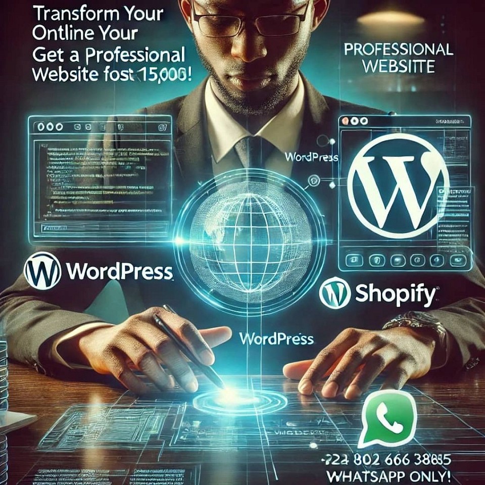 Professional WordPress site: ₦80,000